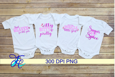 4 Baby Girl Sayings - Sublimation