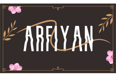 ARFIYAN font