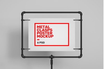 Metal Clasps Poster Mockup