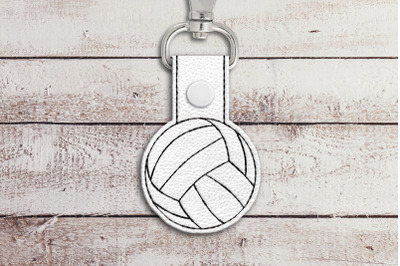 Volleyball ITH Key Fob | Applique Embroidery