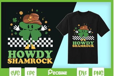 Howdy Shamrock Groovy Retro Shamrock