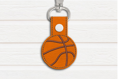 Basketball ITH Key Fob | Applique Embroidery