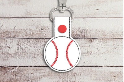 Baseball ITH Key Fob | Applique Embroidery