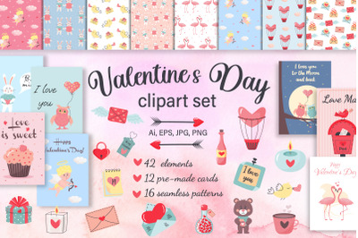 Valentines Day clipart set
