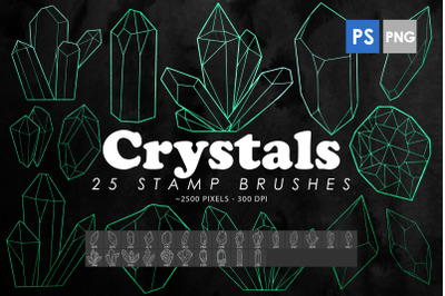 25 Crystals Photoshop Stamp Brushes