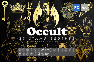 23 Occult Photoshop Stamp Brushes