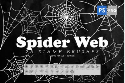 23 Spider Web Photoshop Stamp Brushes