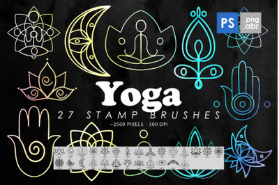 27 Yoga Spiritual Photoshop Stamp Brushes