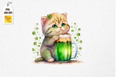 Cute Cat Loves Beer St Patrick&amp;&23;039;s Day