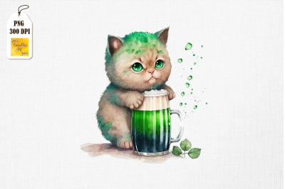 Cute Cat Loves Beer St Patrick&amp;&23;039;s Day 2