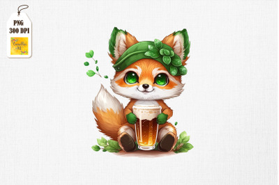 Cute Fox Loves Beer St Patrick&amp;&23;039;s Day 2