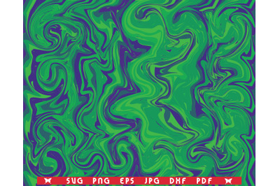 SVG Green Swirl Waves, Seamless Pattern digital clipart