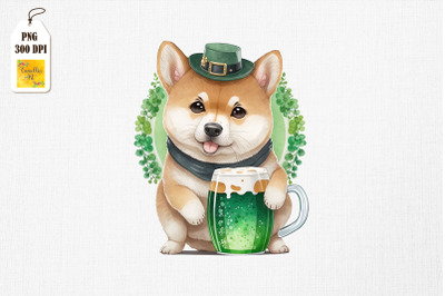 Shiba Inu Loves Beer St Patrick&amp;&23;039;s Day