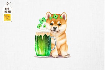 Shiba Inu Loves Beer St Patrick&#039;s Day 2