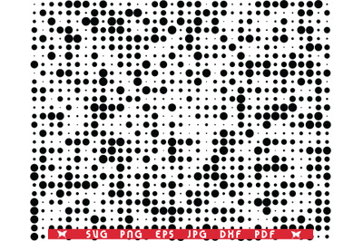 SVG Black Circles, Random Size, Seamless Pattern digital clipart