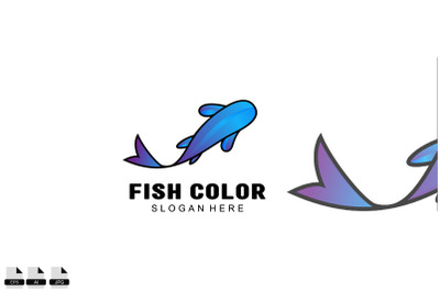 premium fish logo colorful