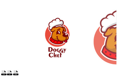 cute icon doggy chef colorful