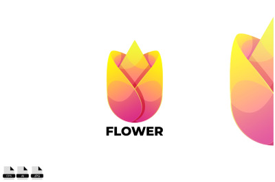 lotus icon logo gradient colorful