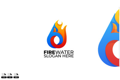 water fire design color gradient vector