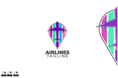 airlines design vector gradient color