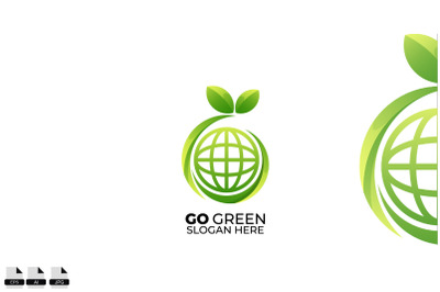 creative design go green gradient colorful