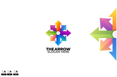 the arrow colorful gradient design