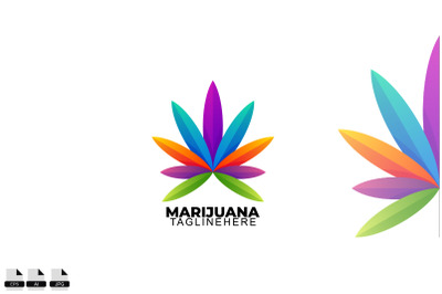 leaf design gradient colorful icon