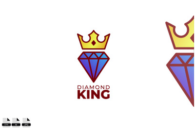 diamond king icon vector colorful