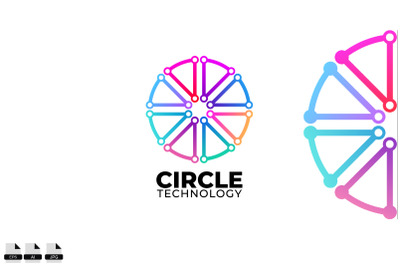 circle icon vector gradient colorful