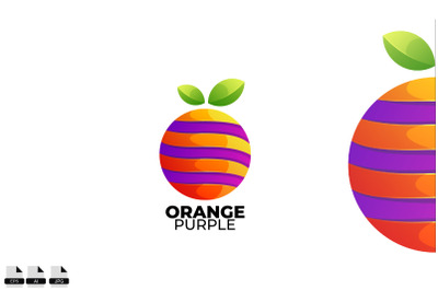 Orange purle logo icon vector design template