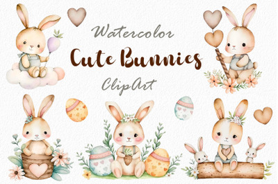 Cute bunny, rabbit clipart