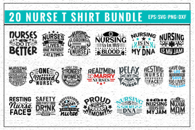 Nurse t shirt design bundle