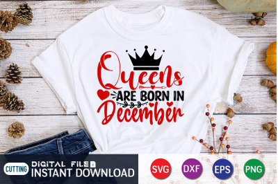 Queens Are Born in December SVG