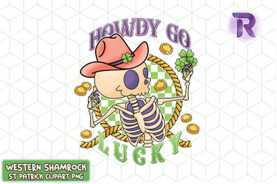 Howdy Go Lucky Skeleton St Patrick