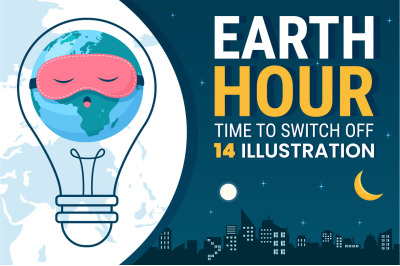 14 Happy Earth Hour Day Illustration