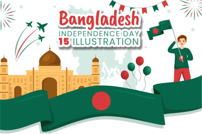 15 Happy Independence Bangladesh Day Illustration