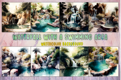 Waterfall With Swimming Area