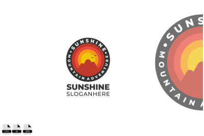 Sunshine vector logo design template symbol