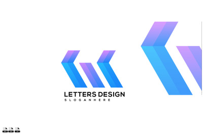 Modern Letter M Logo Design vector template