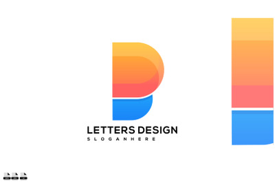 Colorful Letter B Modern Logo design symbol icon