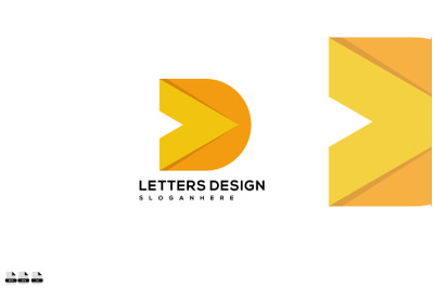 Initial Letter D Logo design vector template