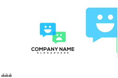 Unique Chatting Symbols Logo design vector template