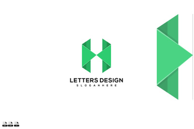 Awesome Letter H Logo design icon symbol