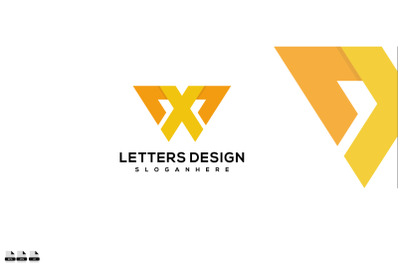 Professional Letter XW logo icon design vector illustration