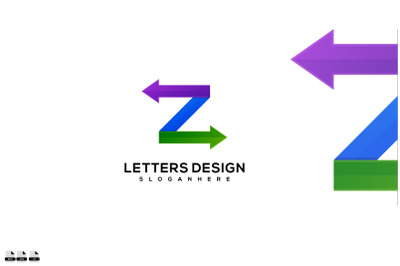 Letter z design logo vector icon illustration