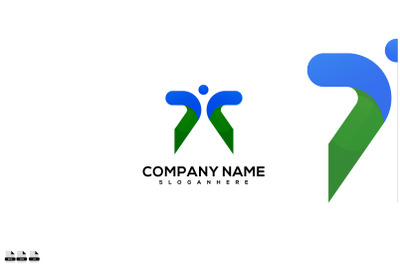 Company name vector logo design illustration