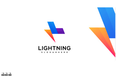 Lightning vector logo design template symbol