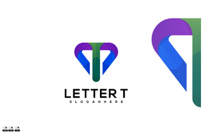 Letter T vector design logo illustration icon