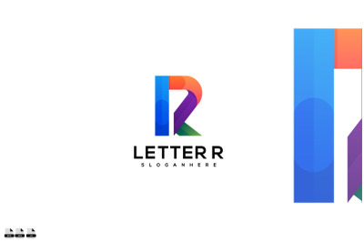 Letter R logo vector design illustration symbol