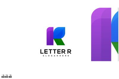 Letter R logo design vector template symbol